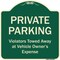 Signmission Designer Series-Private Parking Violators Towed Away Green, 18" x 18", G-1818-9918 A-DES-G-1818-9918 - alternate 1